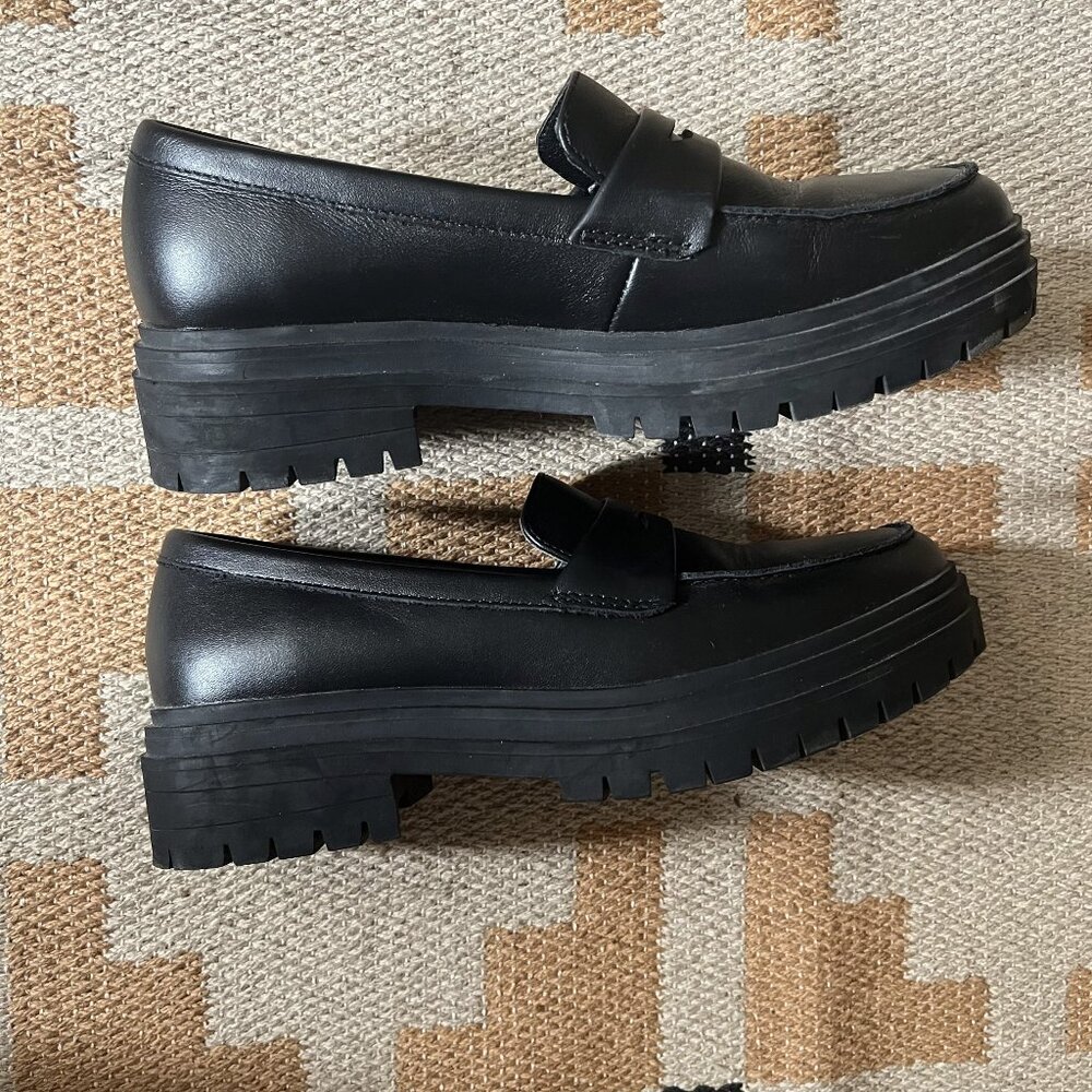 Quince Italian Leather Lug Sole Loafer (Black, Size 7) - Picture 3 of 6